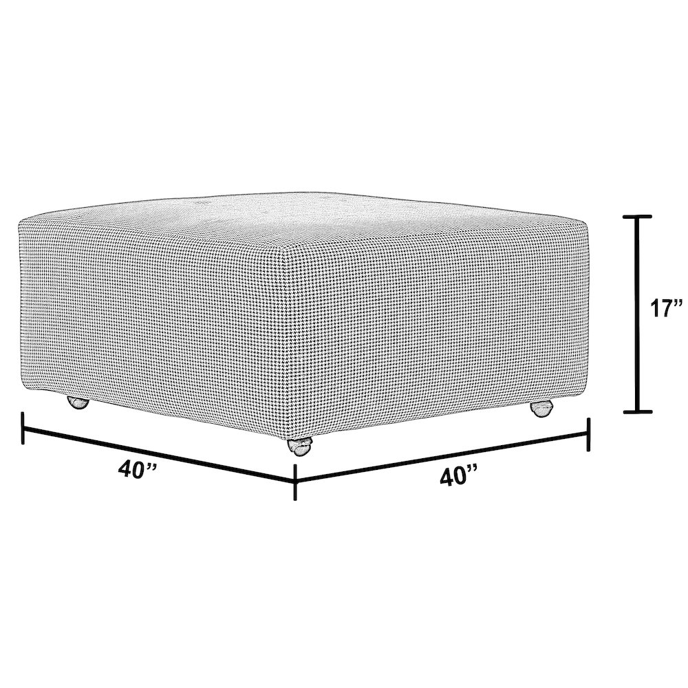 Searsport Castered Cocktail Ottoman. Picture 3