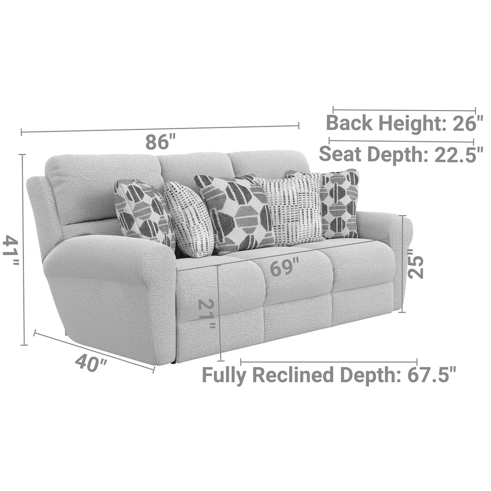 Kellen Power Zero Gravity Reclining Sofa. Picture 20