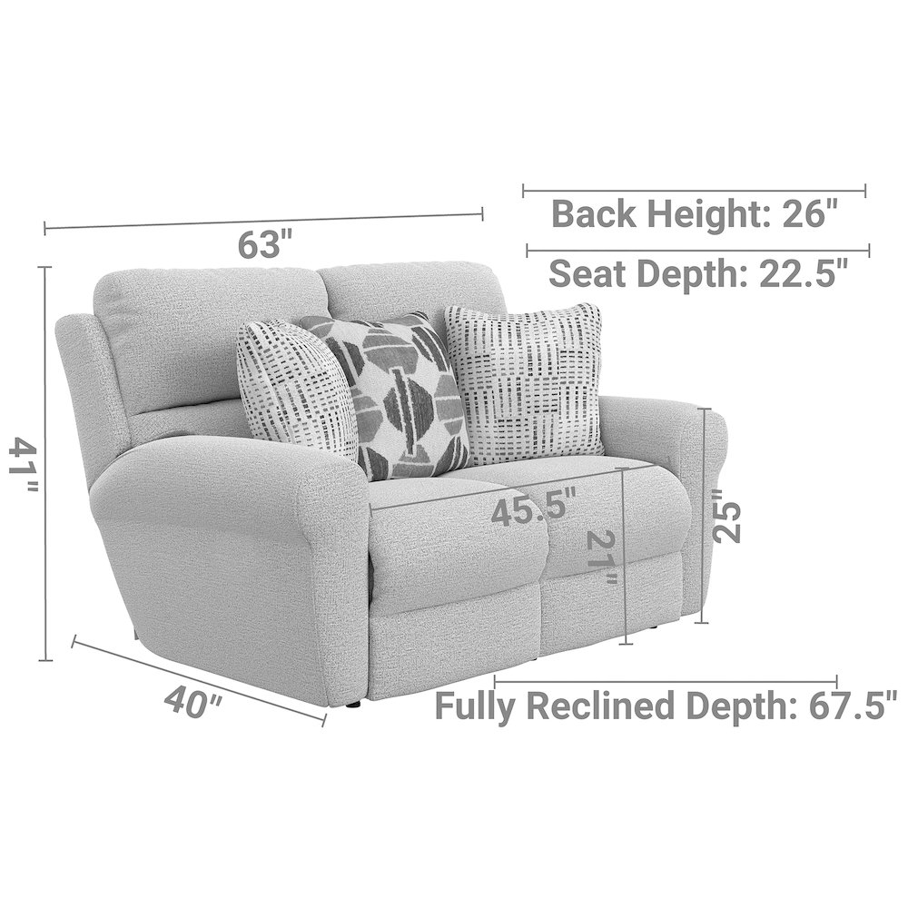 Kellen Power Zero Gravity Reclining Loveseat. Picture 16