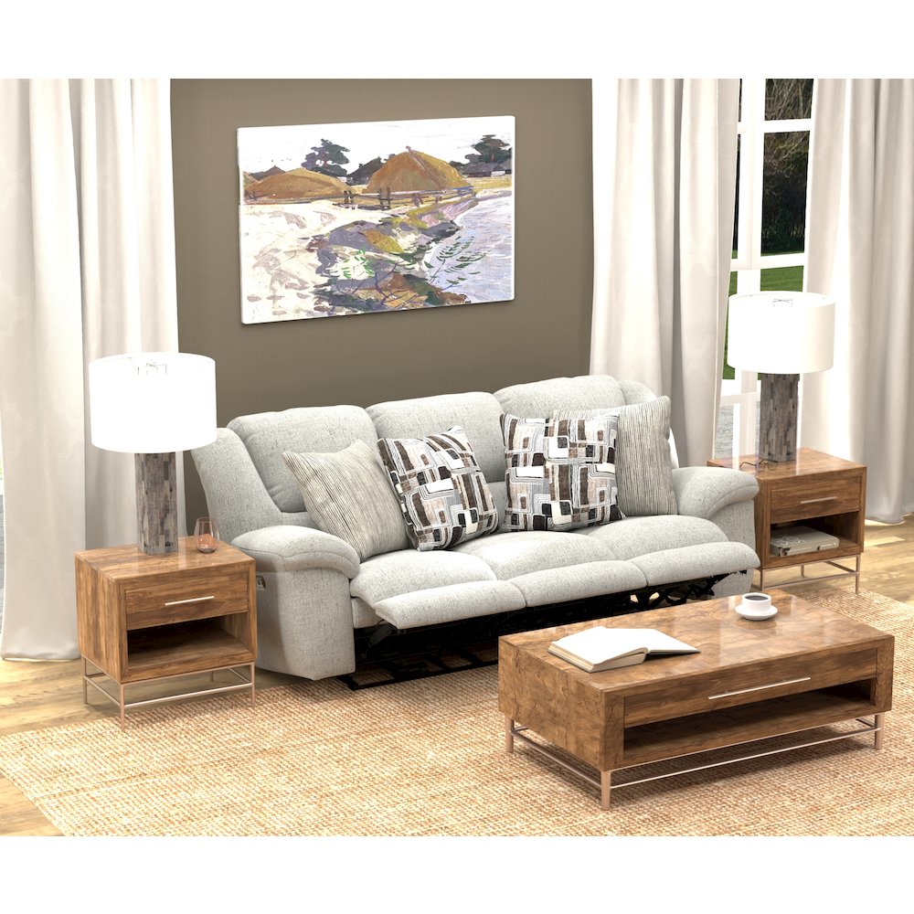 Trifecta Power Reclining Sofa with 3 Reclining Seats and Drop Down Table. Picture 30