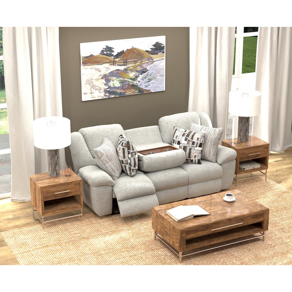 Trifecta Power Reclining Sofa with 3 Reclining Seats and Drop Down Table. Picture 31
