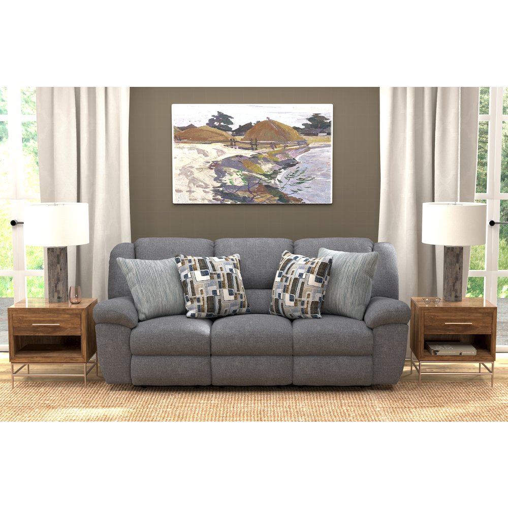 Trifecta Power Reclining Sofa with 3 Reclining Seats and Drop Down Table. Picture 22
