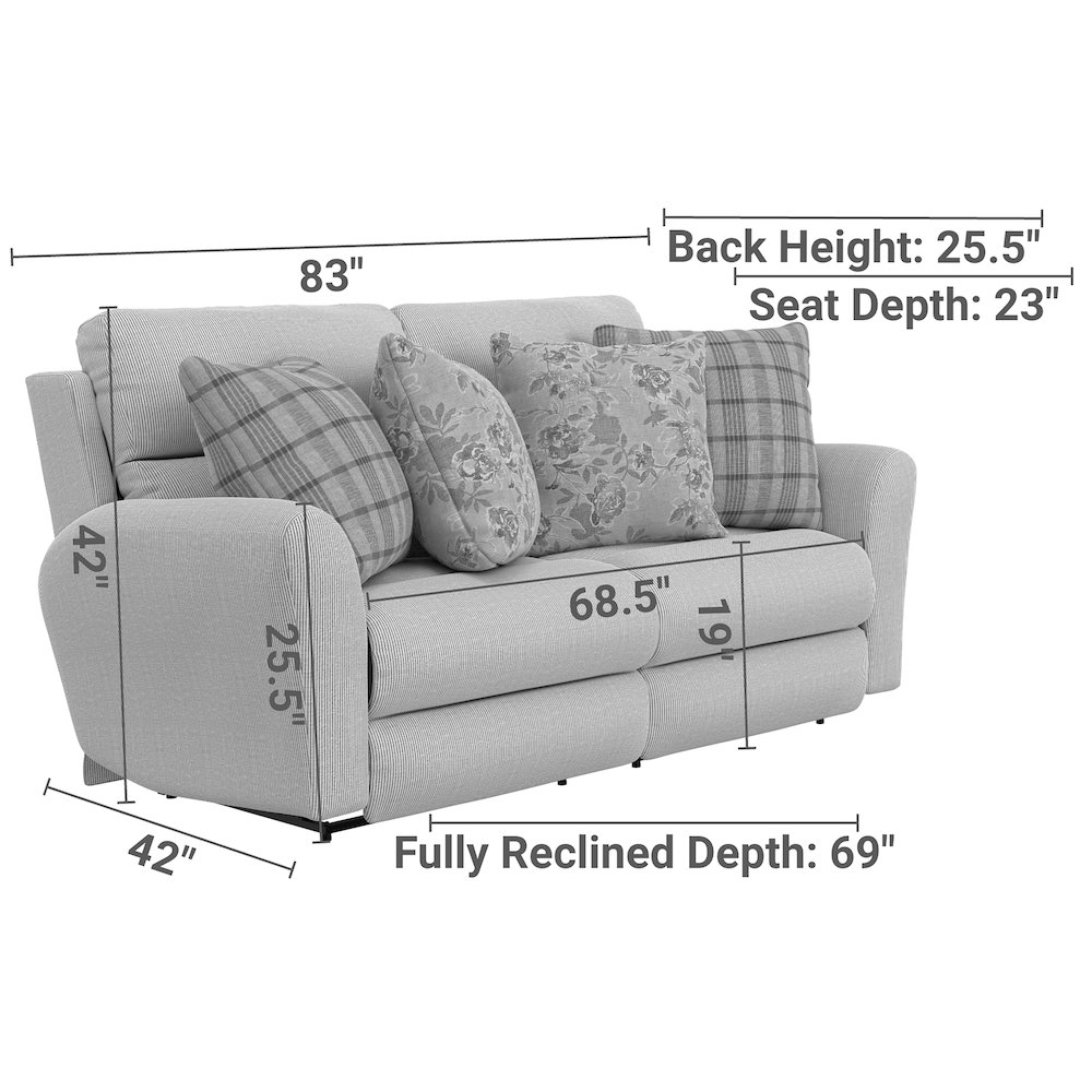 Chappy Power Lay Flat Reclining Sofa. Picture 21