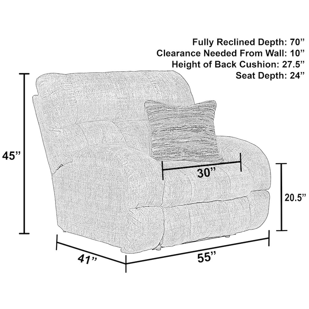 Ashland Power Lay Flat Recliner. Picture 8