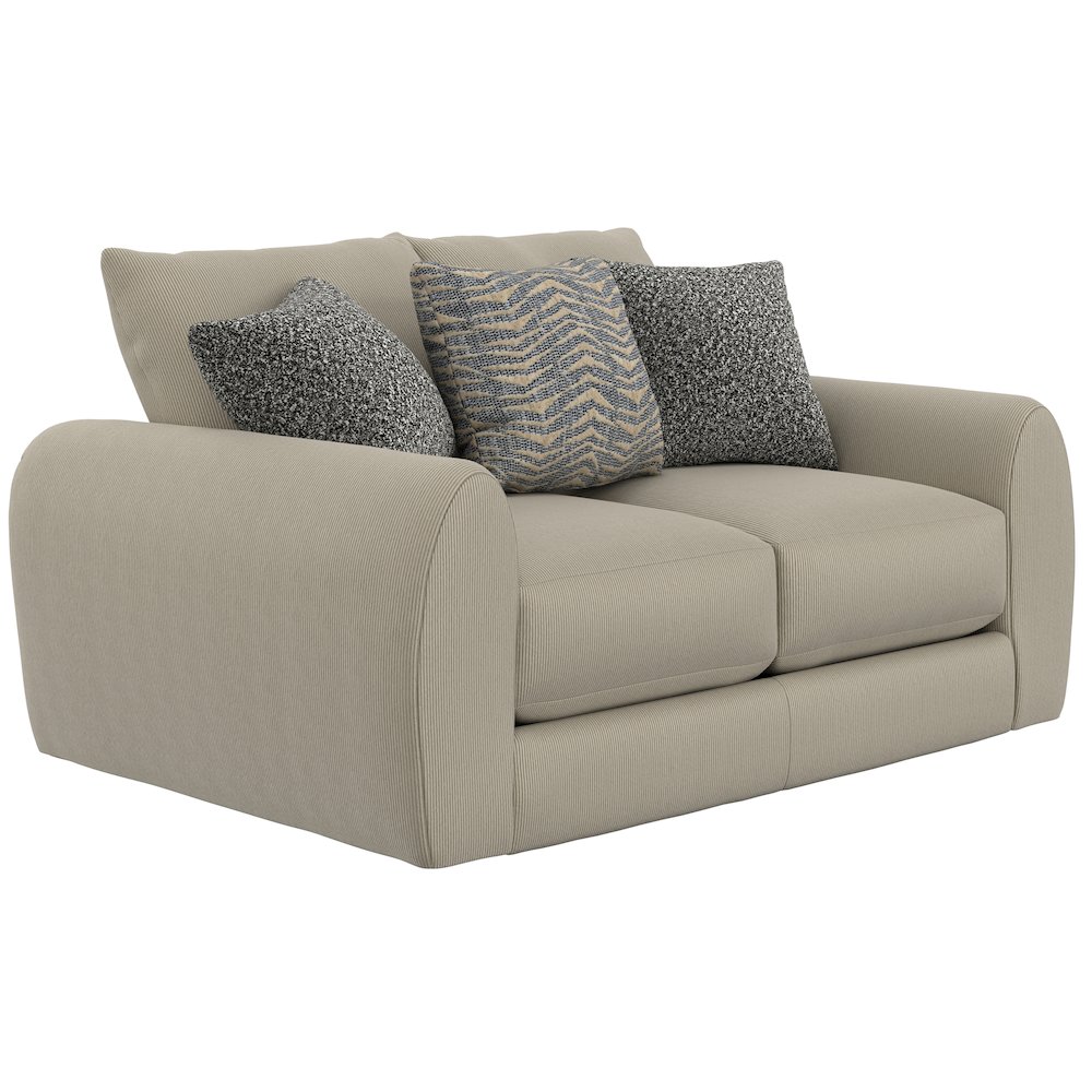 Ezra Loveseat with Cuddler Coil Cushions in Brown Color. Picture 1