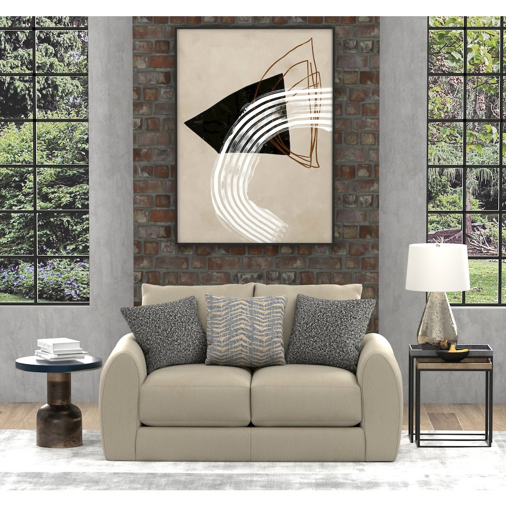 Ezra Loveseat with Cuddler Coil Cushions in Brown Color. Picture 17