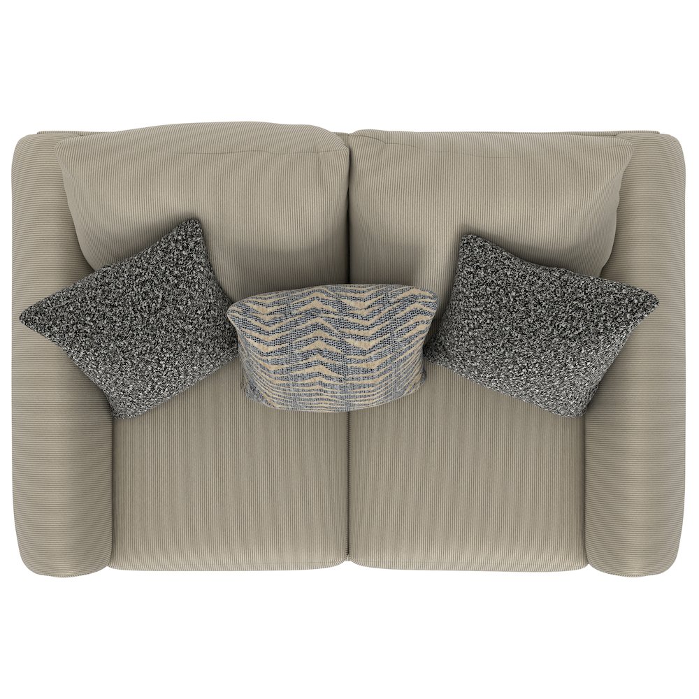 Ezra Loveseat with Cuddler Coil Cushions in Brown Color. Picture 3