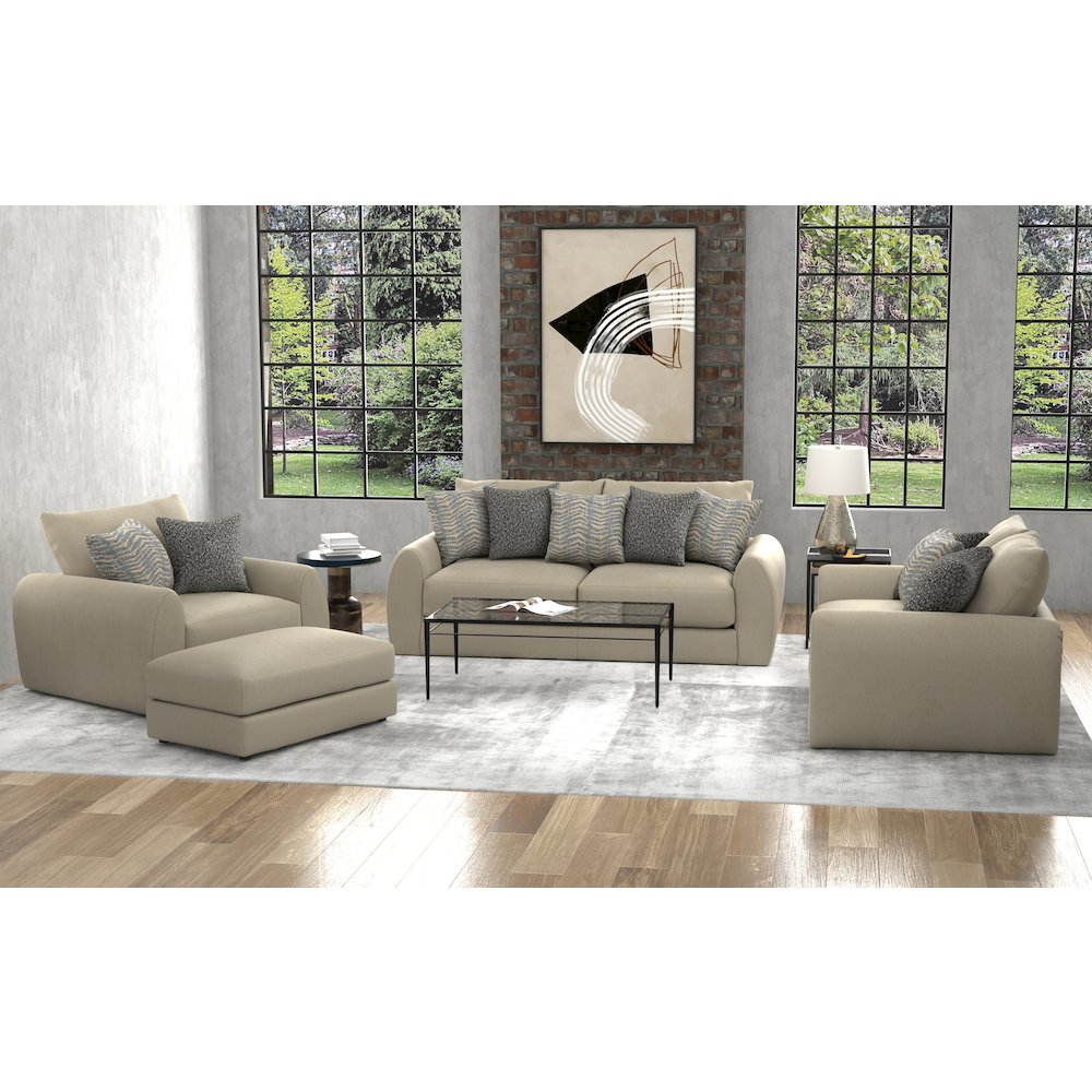 Ezra Loveseat with Cuddler Coil Cushions in Brown Color. Picture 21