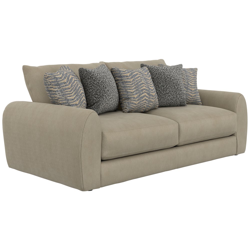 Ezra Sofa with Cuddler Coil Cushions in Brown Color. Picture 1