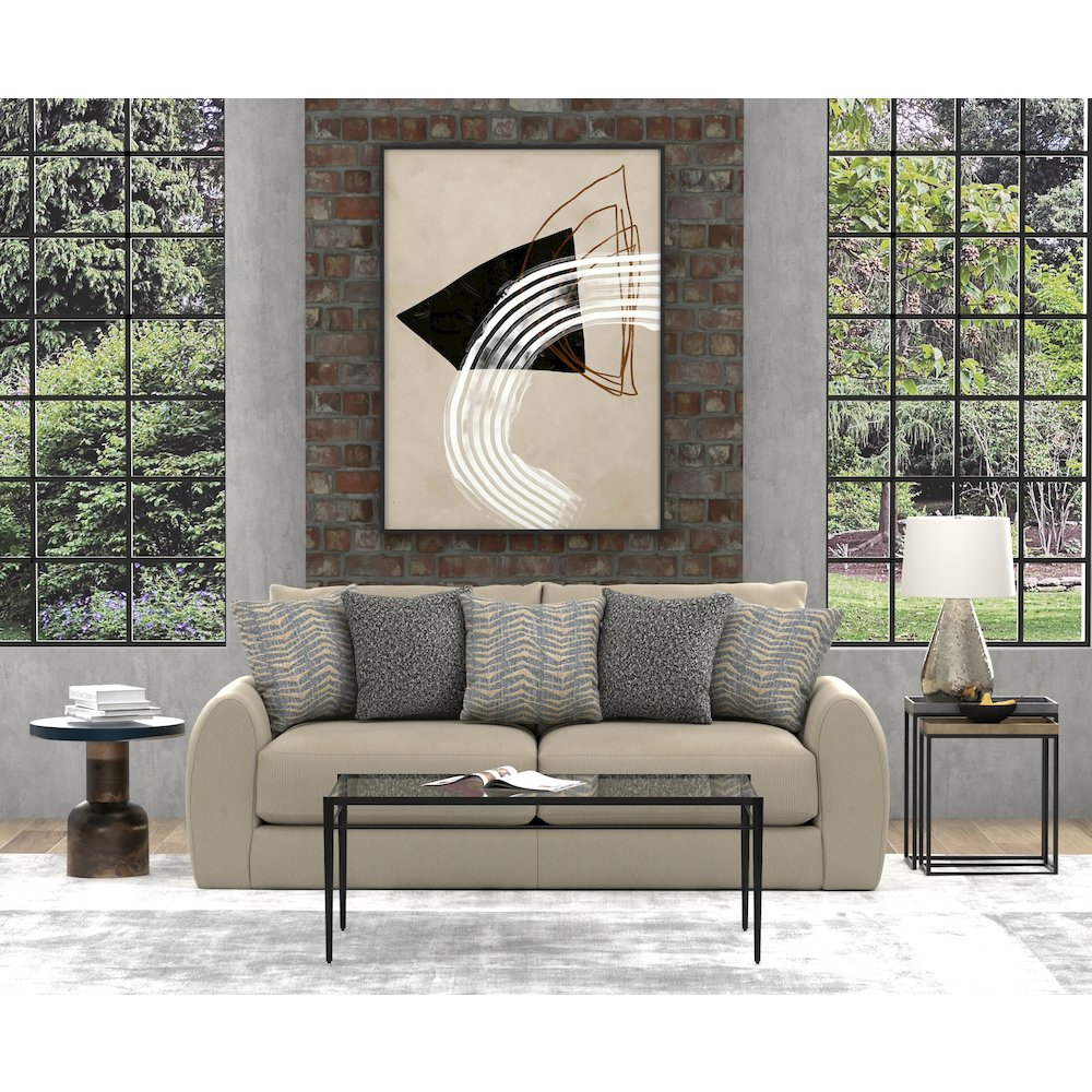 Ezra Sofa with Cuddler Coil Cushions in Brown Color. Picture 20