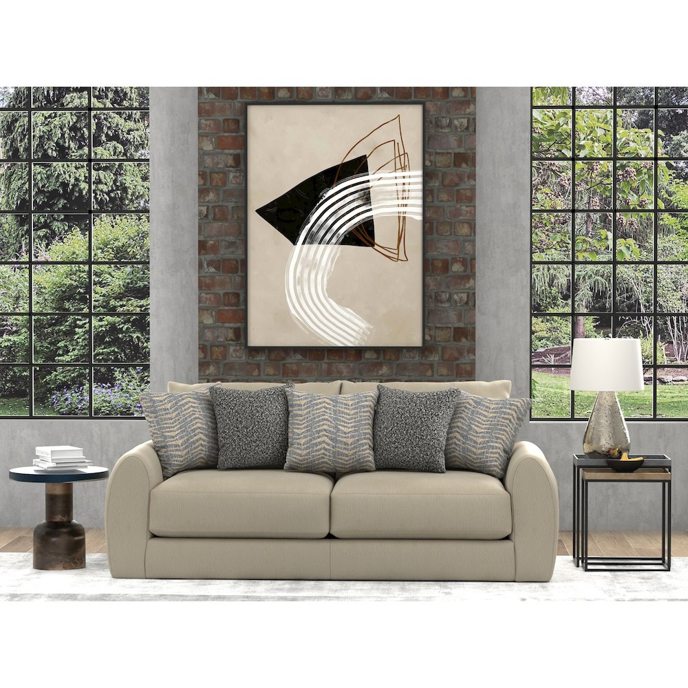 Ezra Sofa with Cuddler Coil Cushions in Brown Color. Picture 22