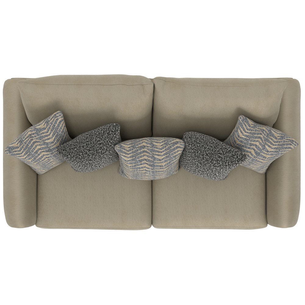 Ezra Sofa with Cuddler Coil Cushions in Brown Color. Picture 3