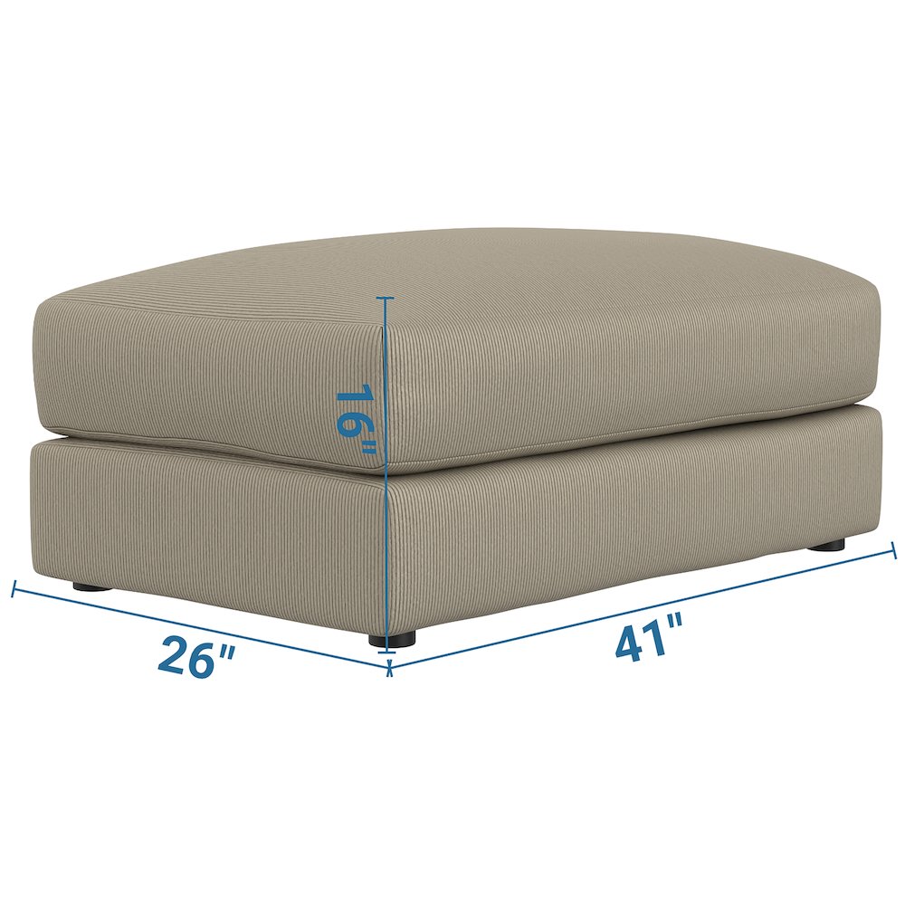 Ezra Ottoman in Brown Color. Picture 3