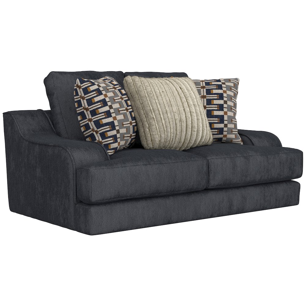 Olympus Loveseat with Cuddler Coil Cushions in Blue Color. Picture 1