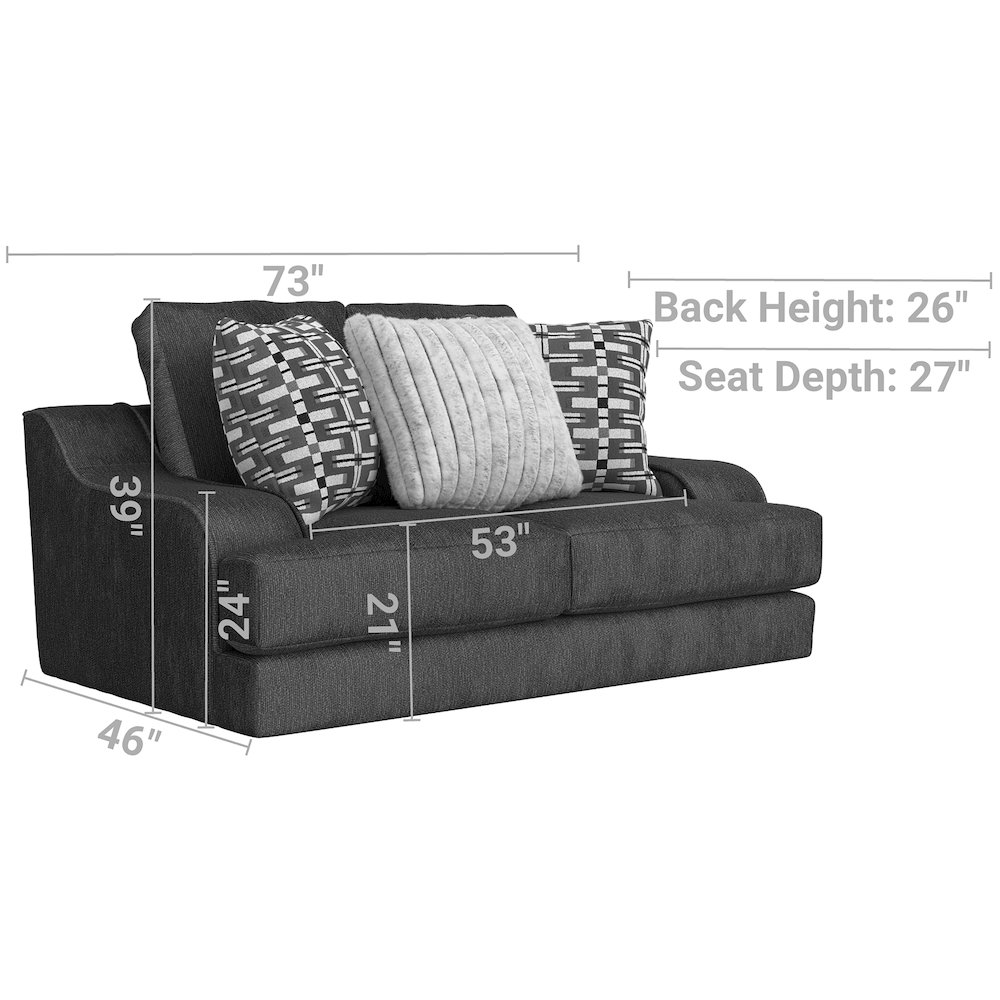 Olympus Loveseat with Cuddler Coil Cushions in Blue Color. Picture 8
