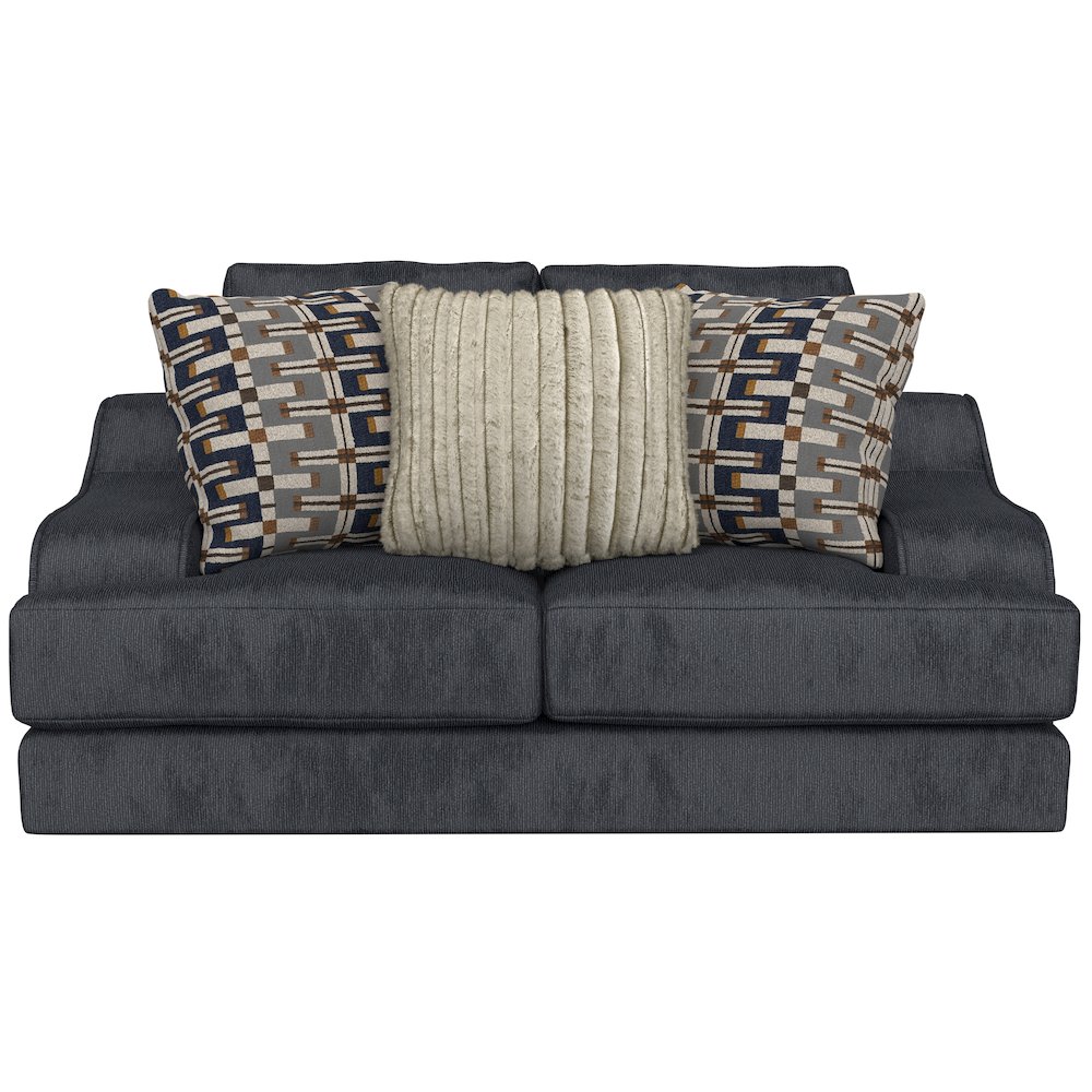 Olympus Loveseat with Cuddler Coil Cushions in Blue Color. Picture 2