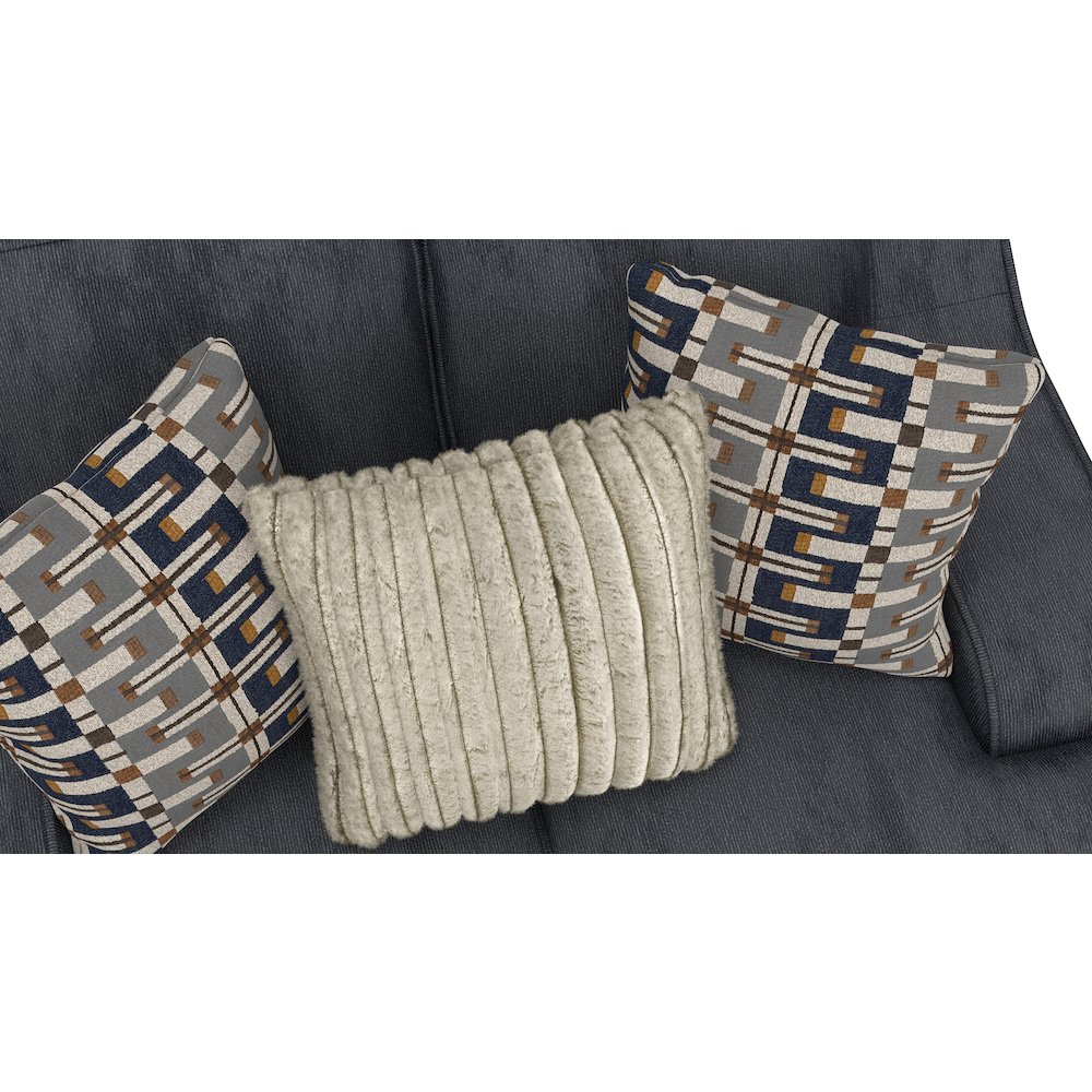 Olympus Loveseat with Cuddler Coil Cushions in Blue Color. Picture 7