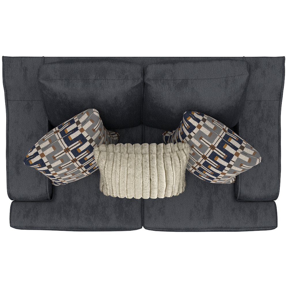 Olympus Loveseat with Cuddler Coil Cushions in Blue Color. Picture 3