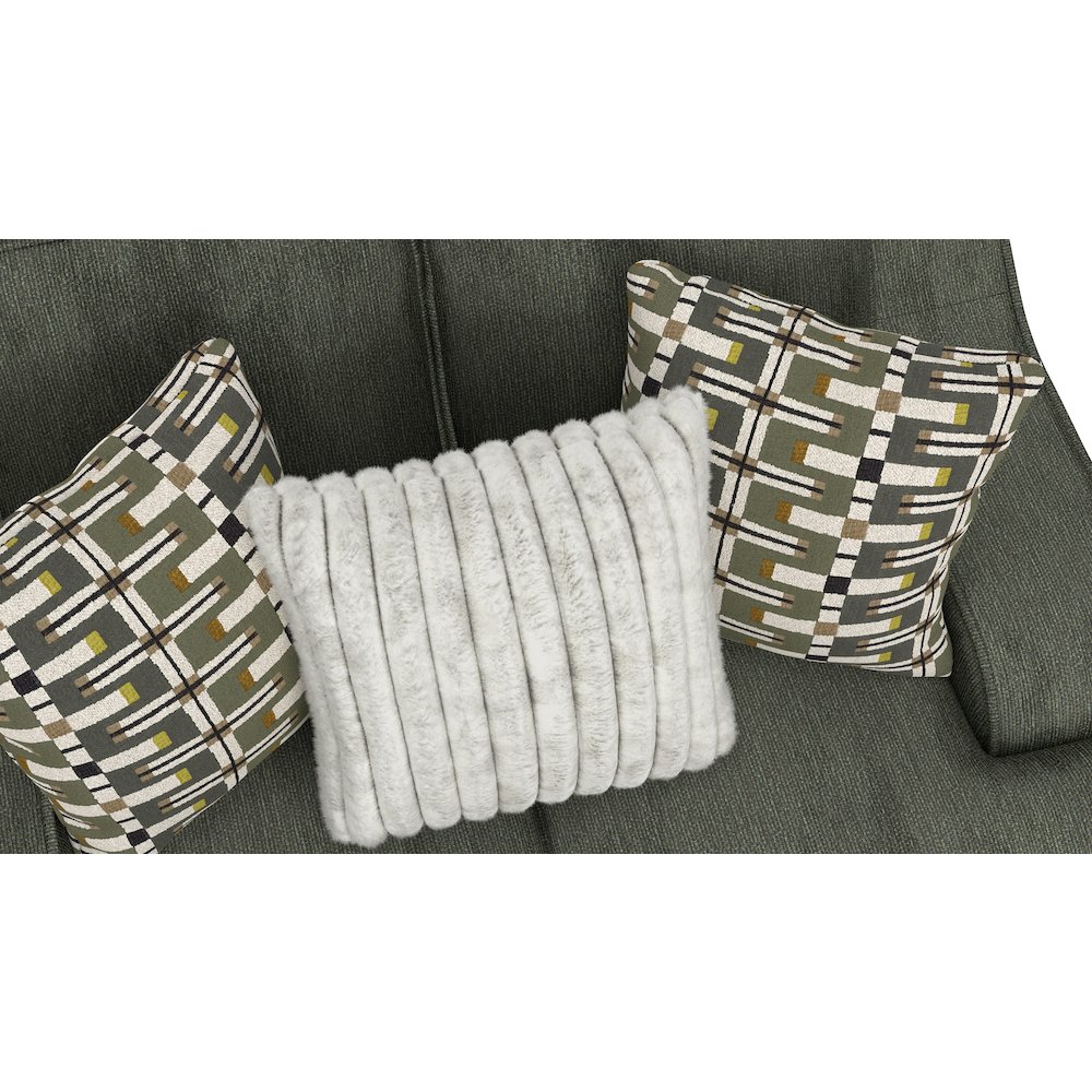 Olympus Loveseat with Cuddler Coil Cushions in Green Color. Picture 8