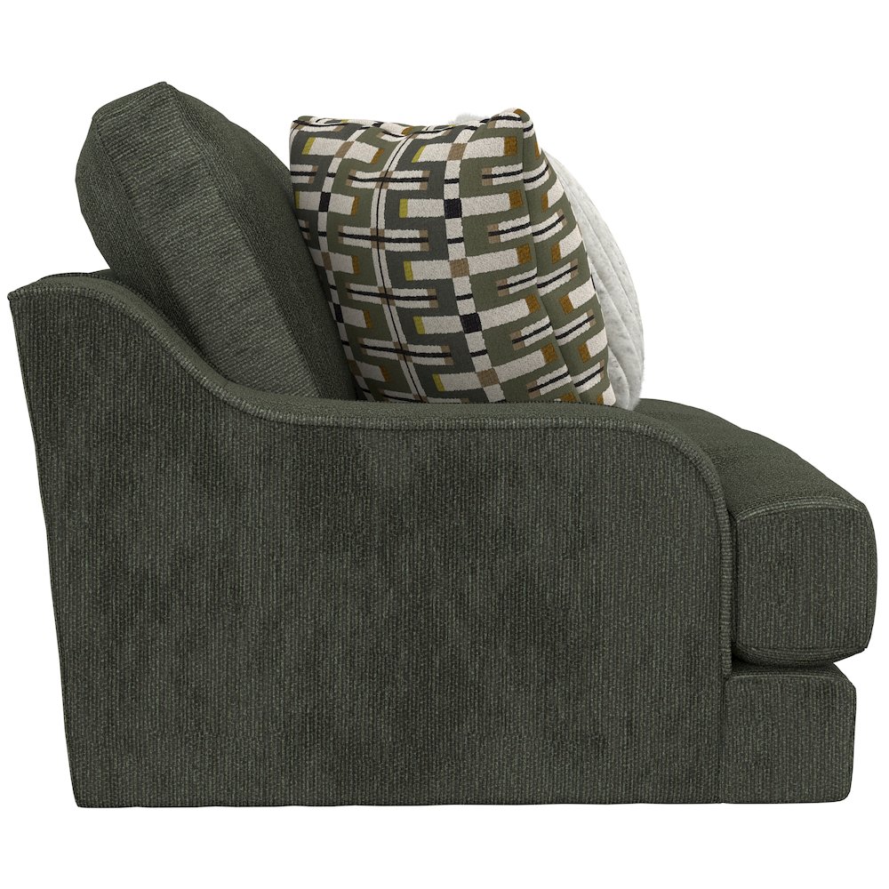 Olympus Loveseat with Cuddler Coil Cushions in Green Color. Picture 6