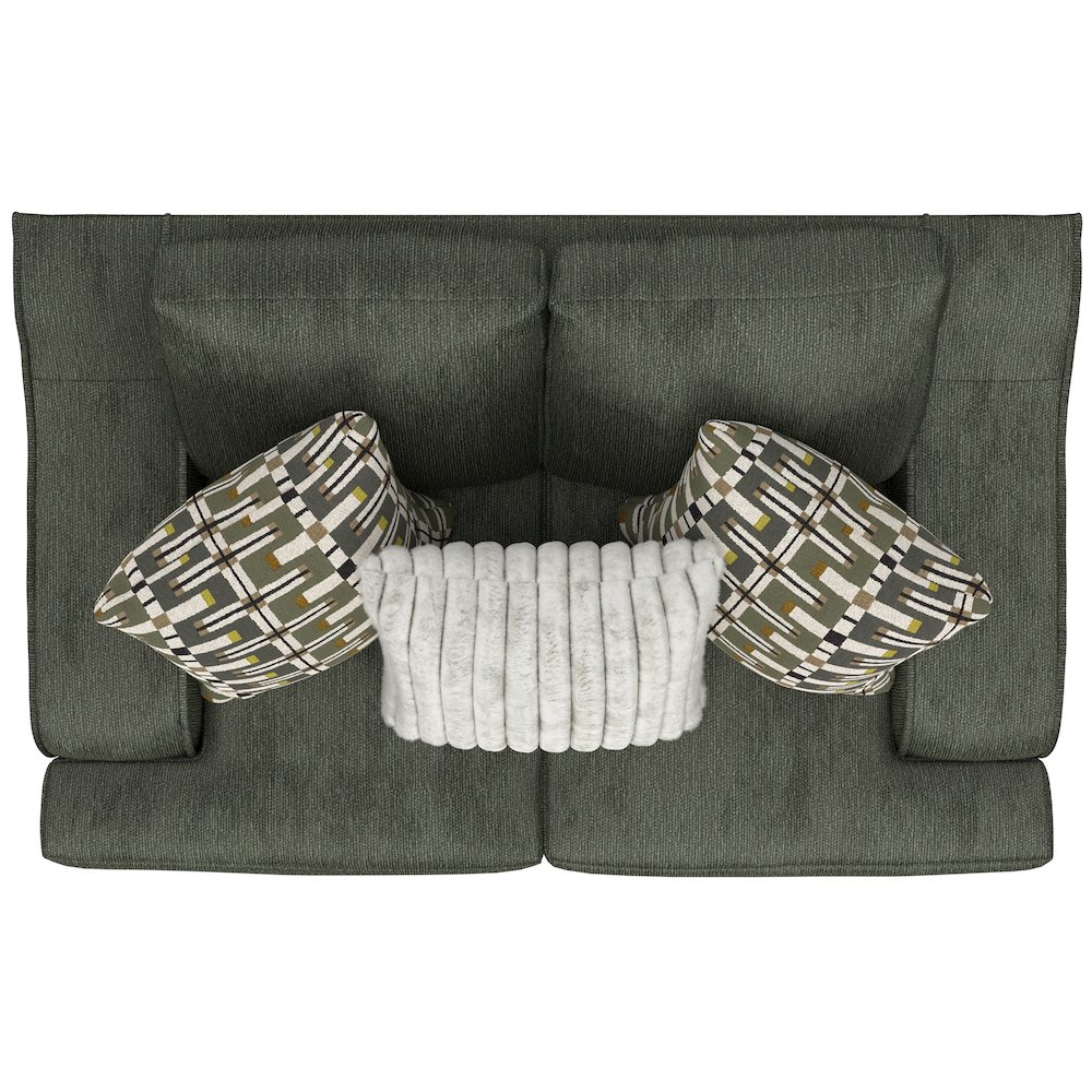 Olympus Loveseat with Cuddler Coil Cushions in Green Color. Picture 4
