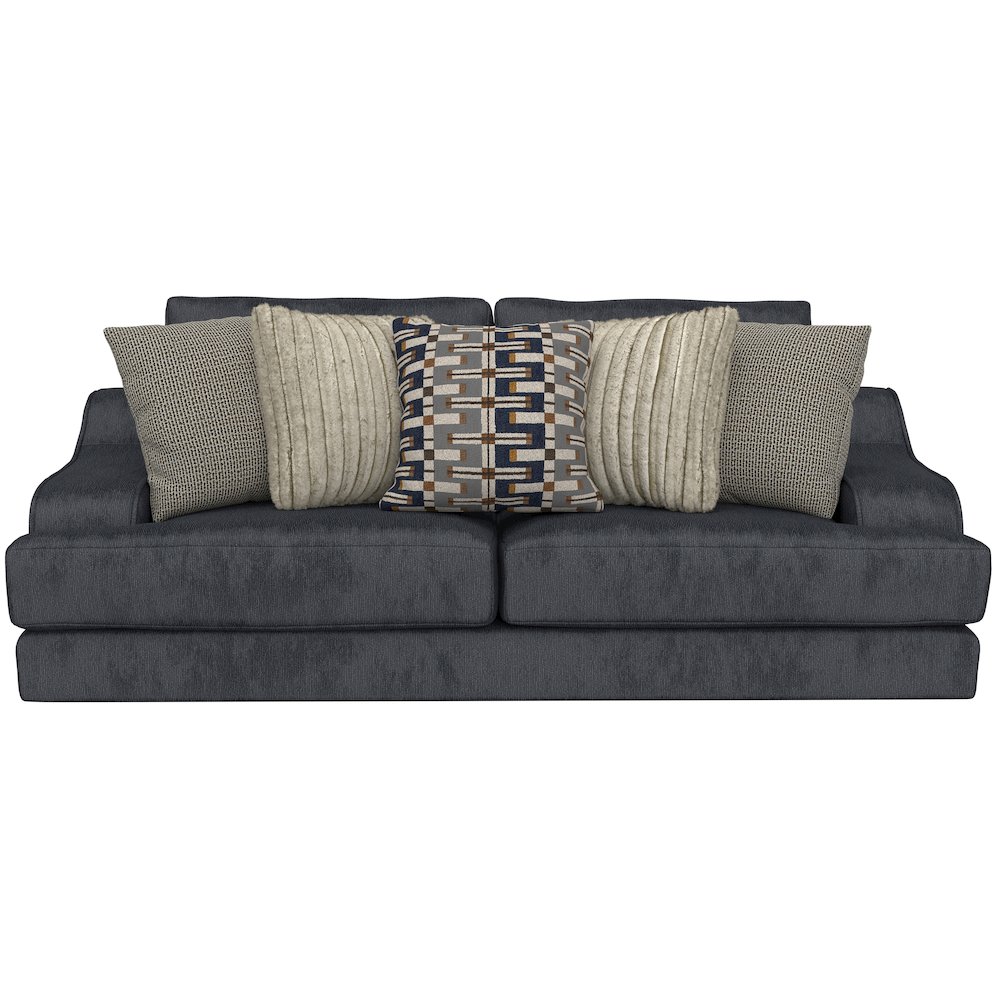 Olympus Sofa with Cuddler Coil Cushions in Blue Color. Picture 5
