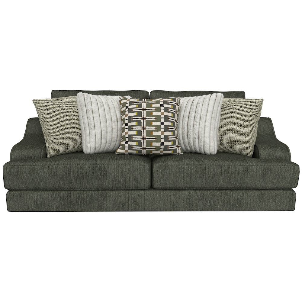 Olympus Sofa with Cuddler Coil Cushions in Green Color. Picture 2