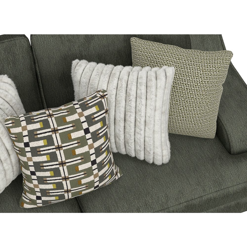 Olympus Sofa with Cuddler Coil Cushions in Green Color. Picture 7