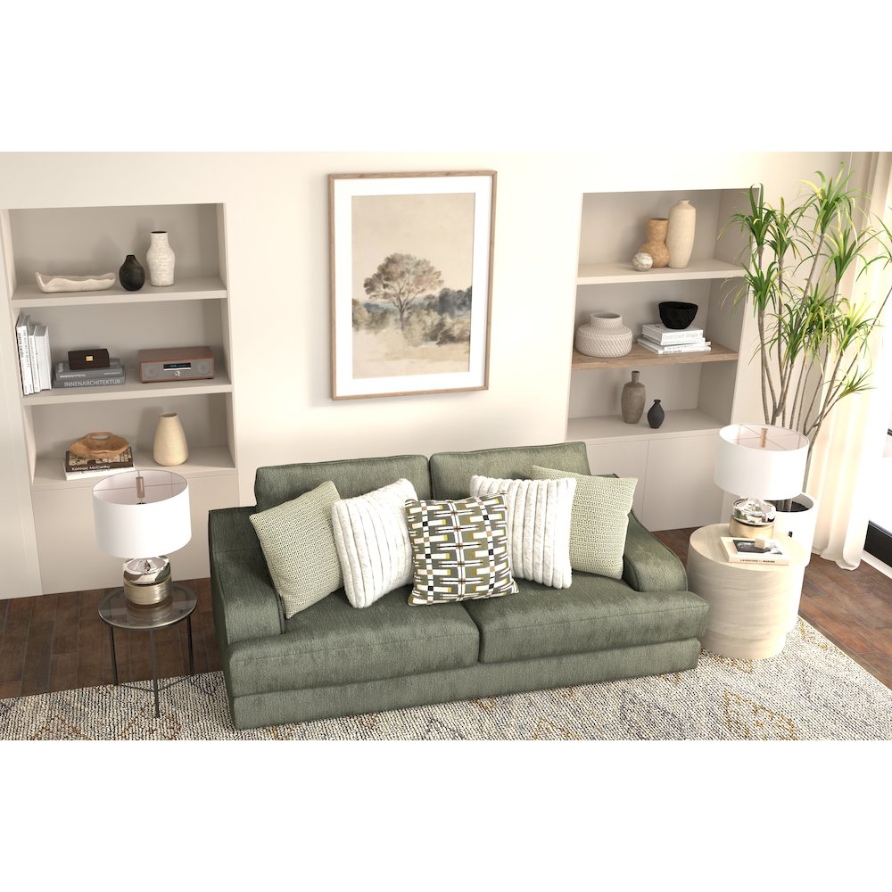 Olympus Sofa with Cuddler Coil Cushions in Green Color. Picture 10
