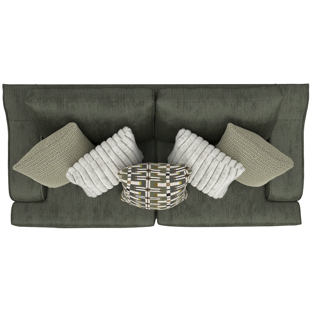 Olympus Sofa with Cuddler Coil Cushions in Green Color. Picture 5