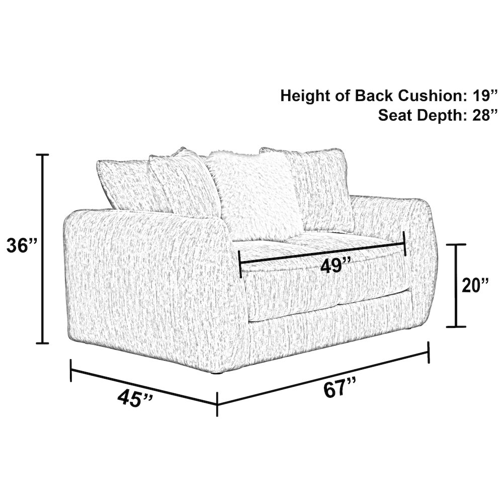 Bankside Loveseat in Brown Color. Picture 6