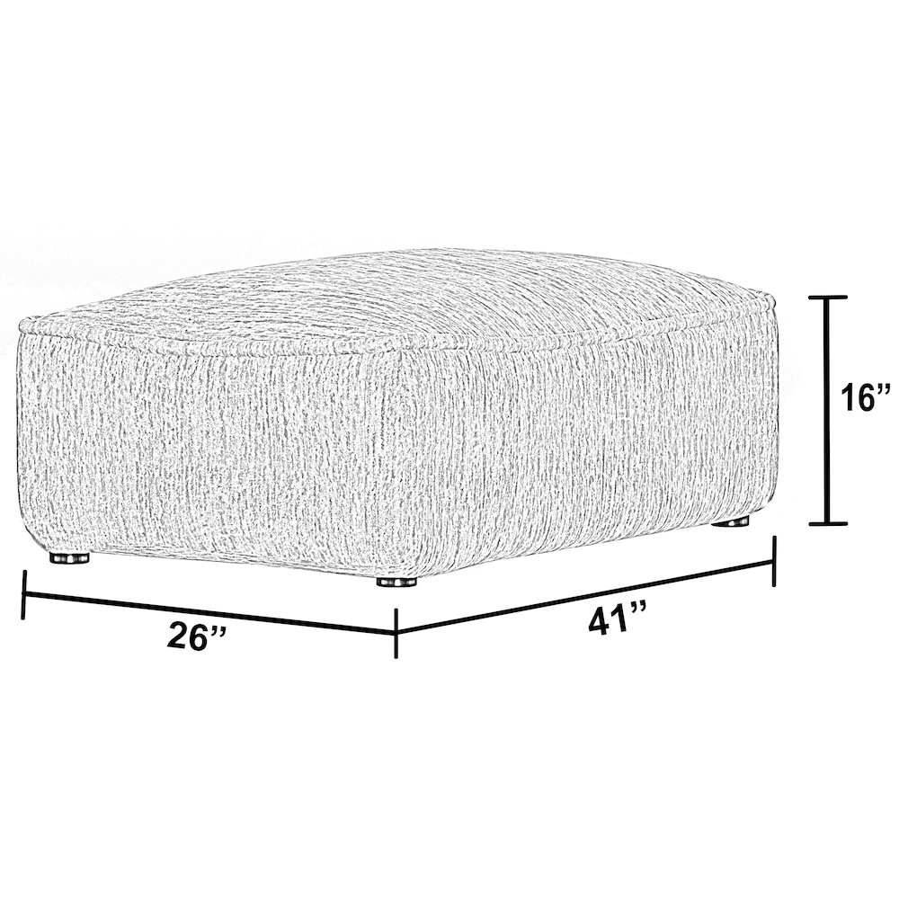 Bankside Ottoman in Grey Color. Picture 5