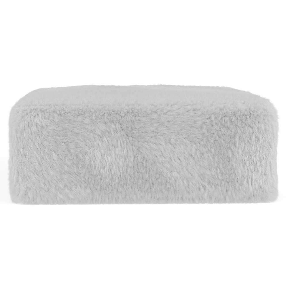 Bankside Cocktail Ottoman in White Color. Picture 1