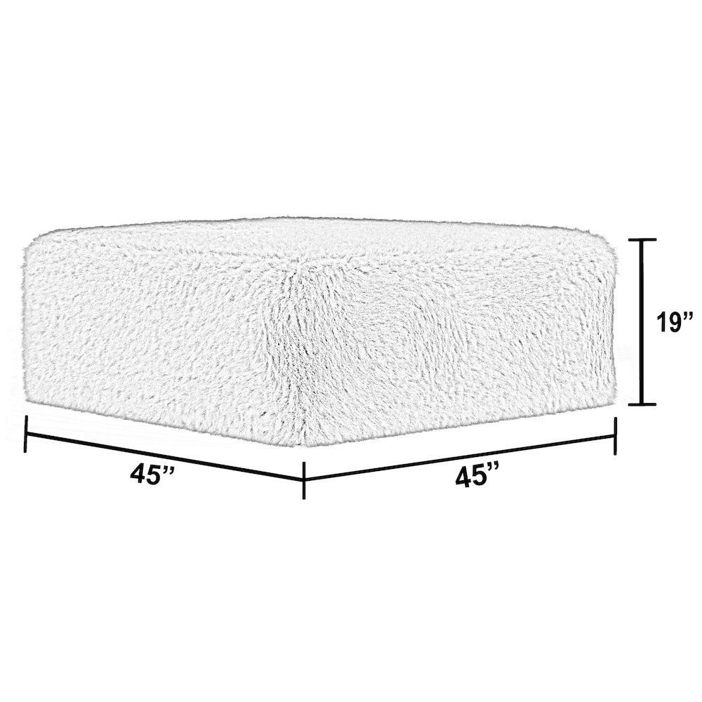 Bankside Cocktail Ottoman in White Color. Picture 2