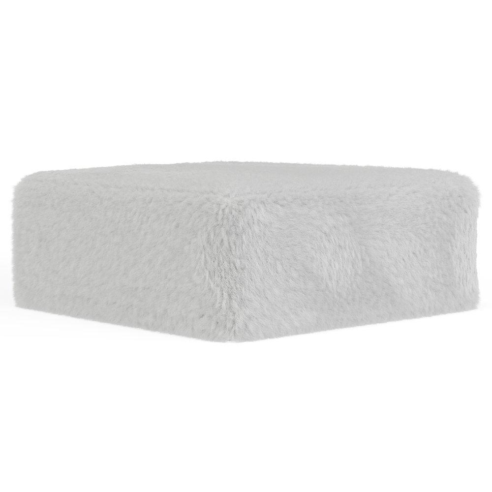 Bankside Cocktail Ottoman in White Color. Picture 3