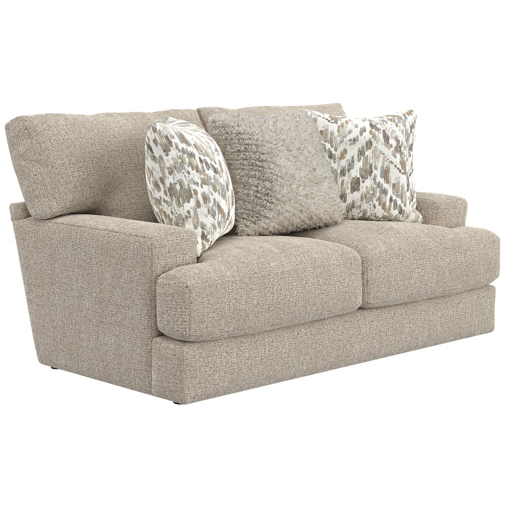 Brett Loveseat with Cuddler Cushions in Brown Color. Picture 1