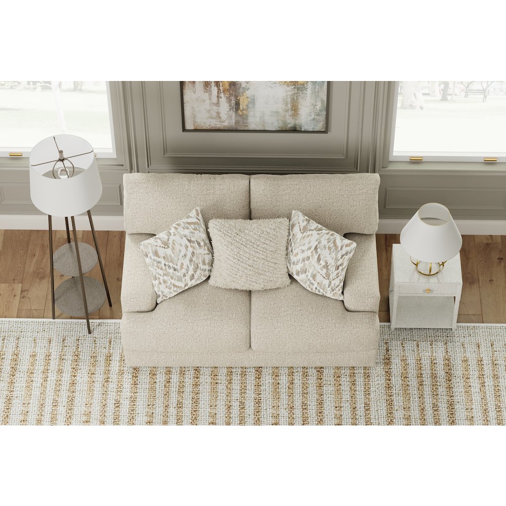 Brett Loveseat with Cuddler Cushions in Brown Color. Picture 7