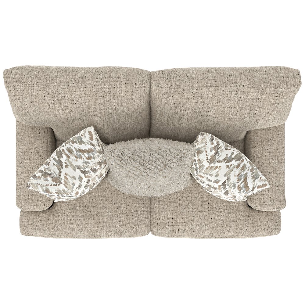 Brett Loveseat with Cuddler Cushions in Brown Color. Picture 11