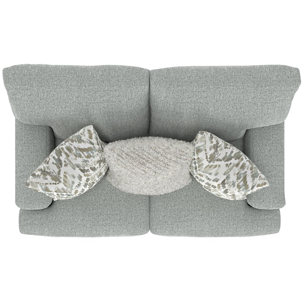 Brett Loveseat with Cuddler Cushions in Blue Color. Picture 8