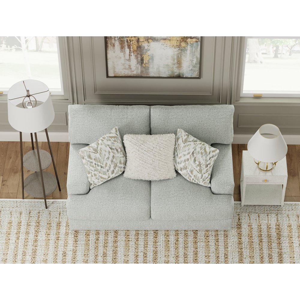 Brett Loveseat with Cuddler Cushions in Blue Color. Picture 10
