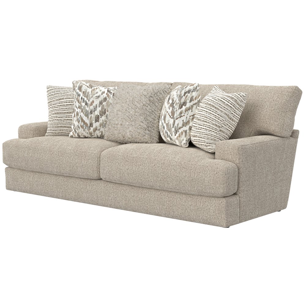 Brett 93" Sofa with Cuddler Cushions in Brown Color. Picture 2