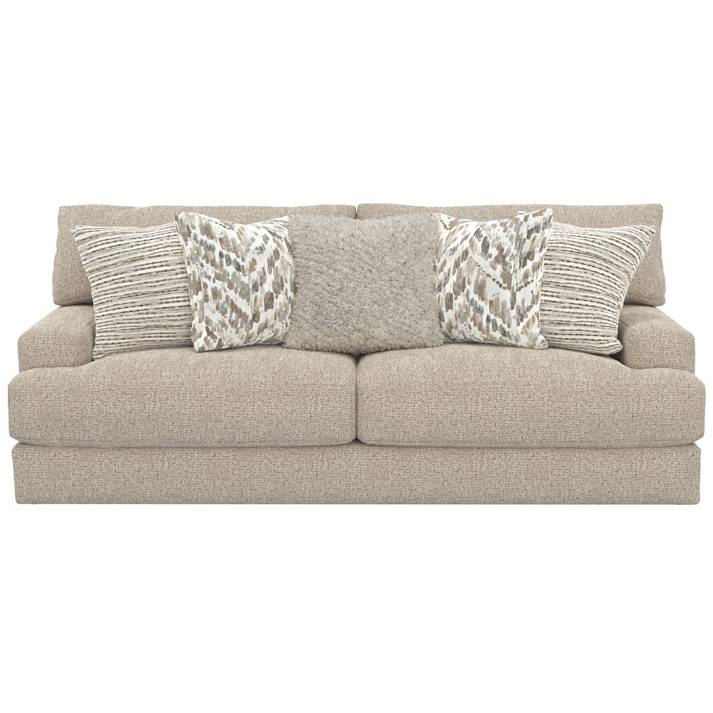 Brett 93" Sofa with Cuddler Cushions in Brown Color. Picture 5