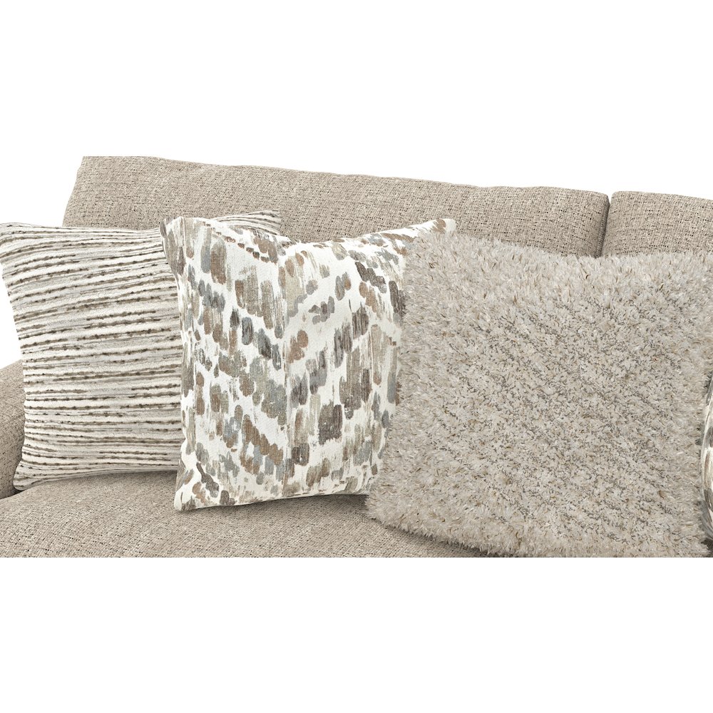 Brett 93" Sofa with Cuddler Cushions in Brown Color. Picture 6