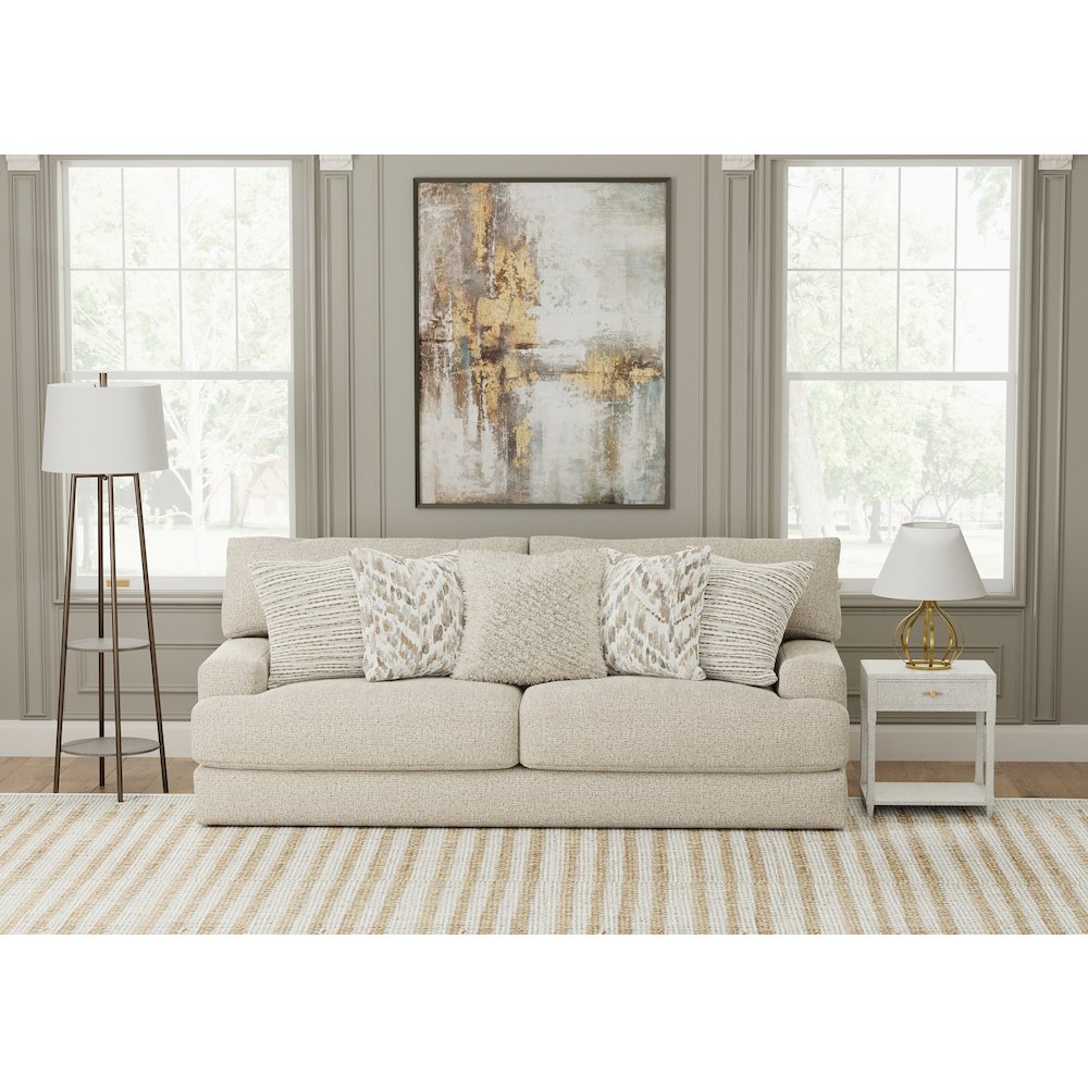 Brett 93" Sofa with Cuddler Cushions in Brown Color. Picture 7
