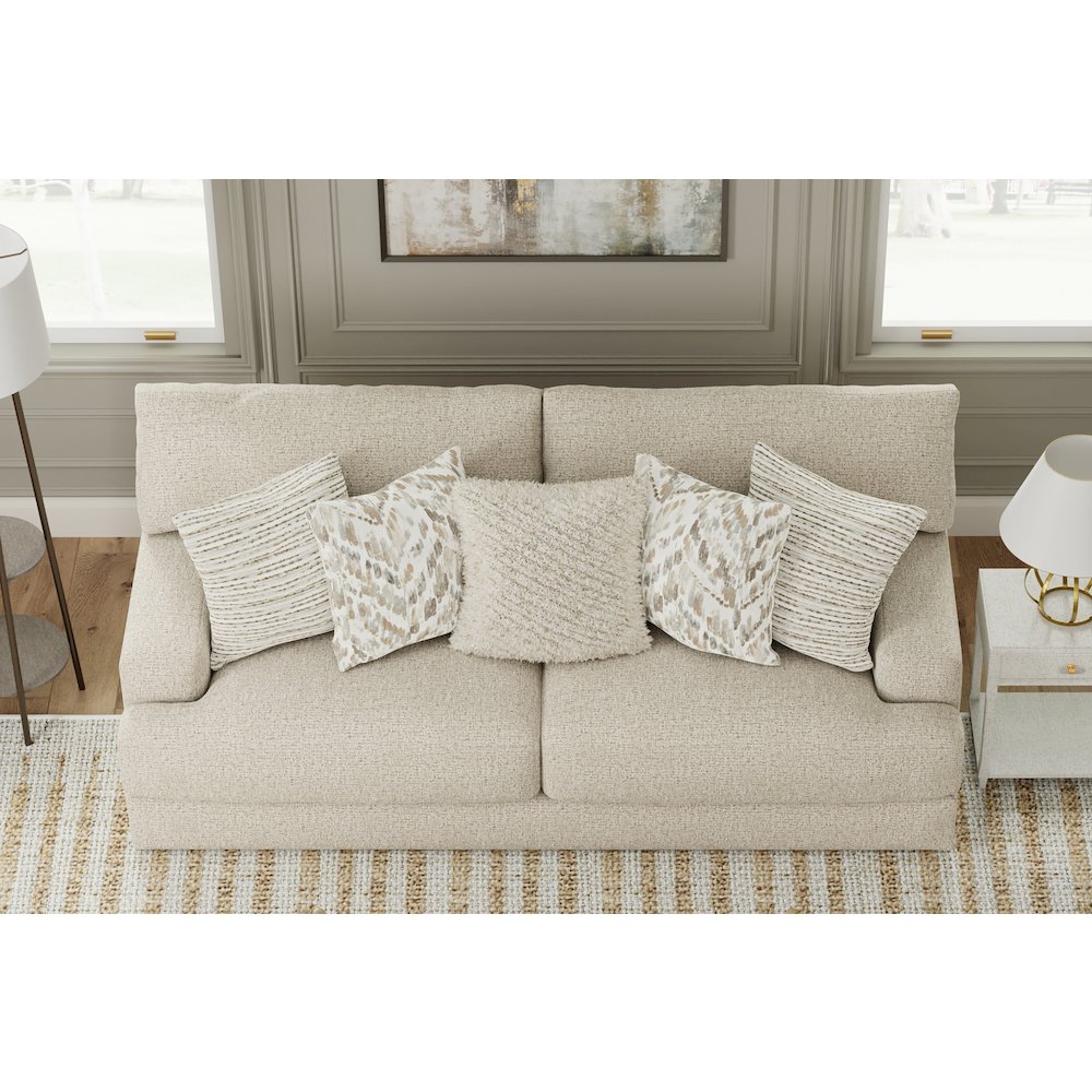Brett 93" Sofa with Cuddler Cushions in Brown Color. Picture 8