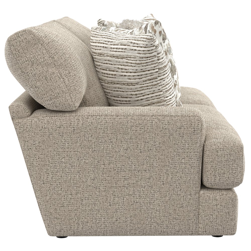 Brett 93" Sofa with Cuddler Cushions in Brown Color. Picture 10