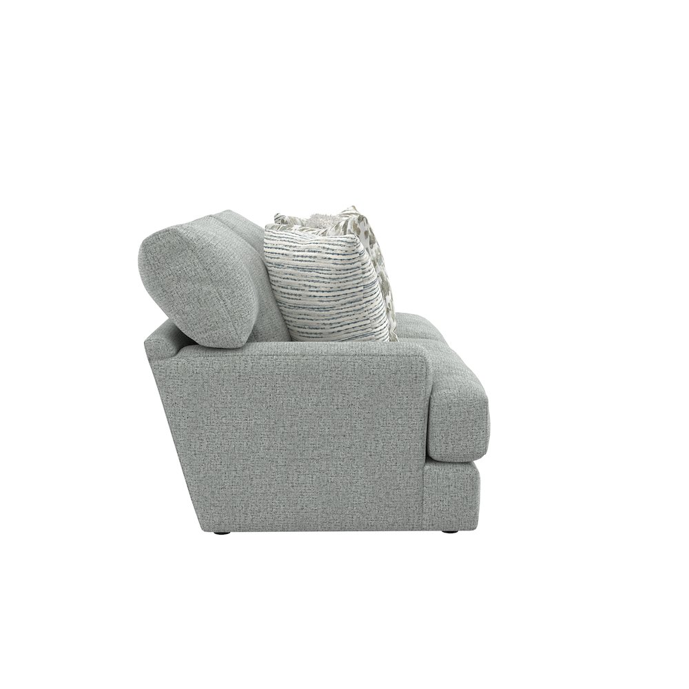 Brett 93" Sofa with Cuddler Cushions in Blue Color. Picture 6