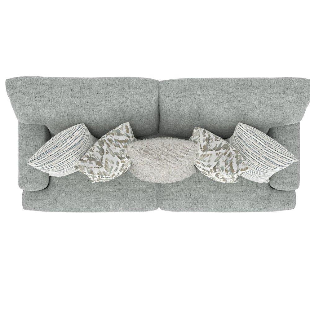 Brett 93" Sofa with Cuddler Cushions in Blue Color. Picture 8
