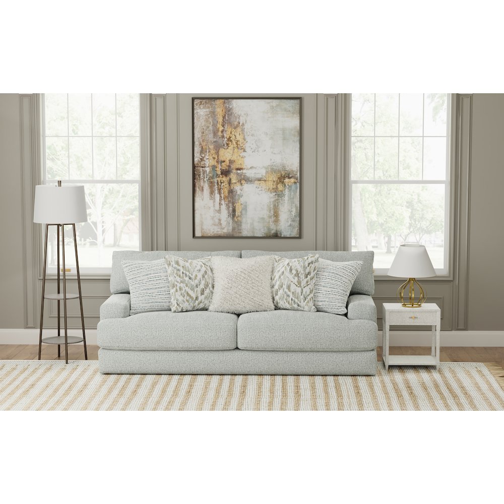 Brett 93" Sofa with Cuddler Cushions in Blue Color. Picture 10
