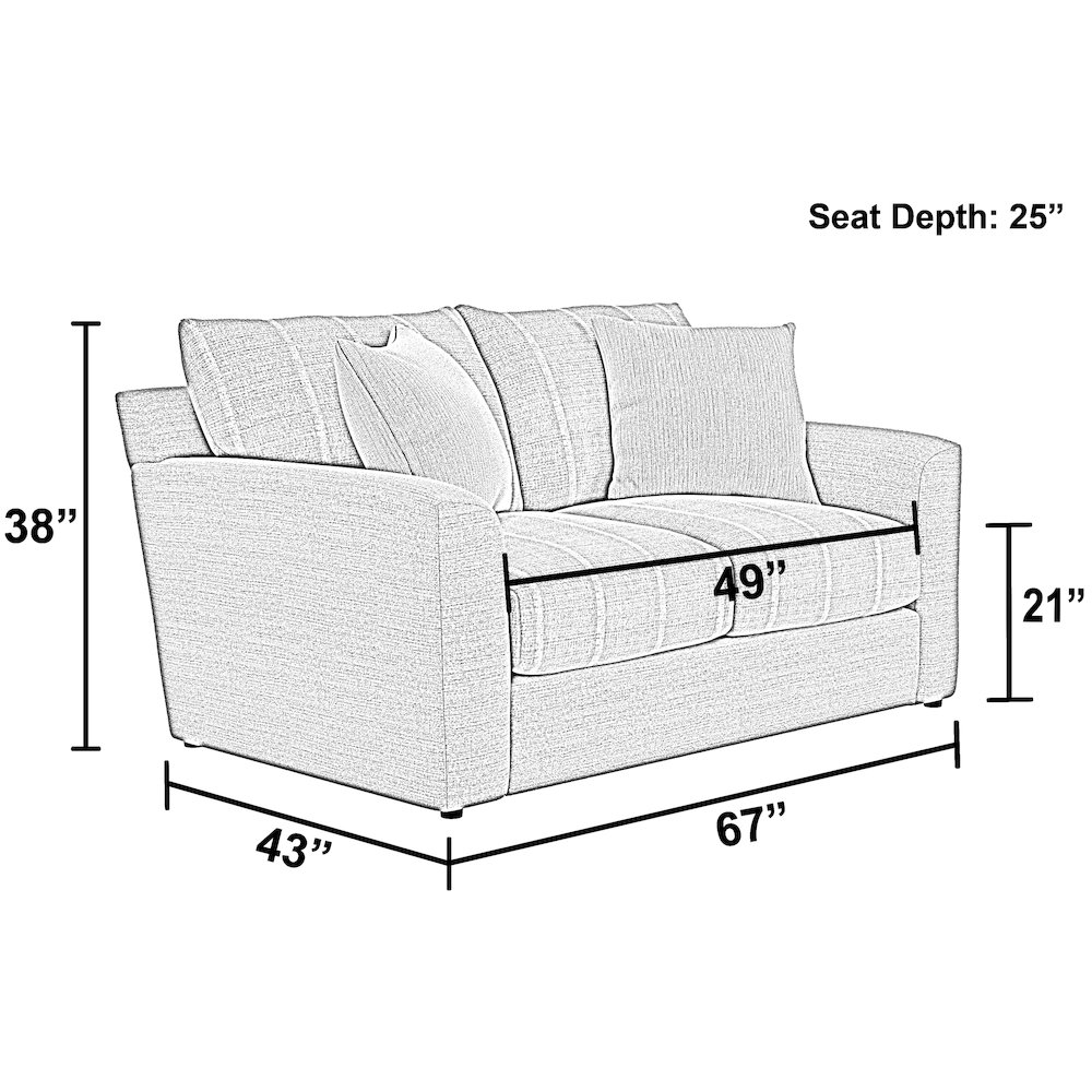 Lindsey Loveseat in White Color. Picture 8